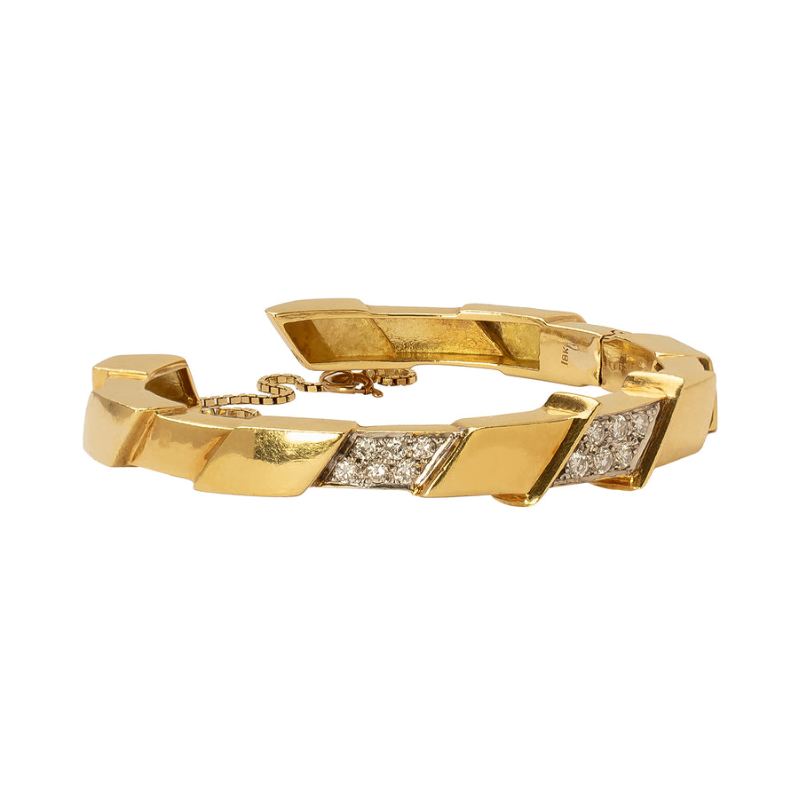 Jenna Blake Vintage 70's Diamond Bangle - Bracelets - Broken English Jewelry