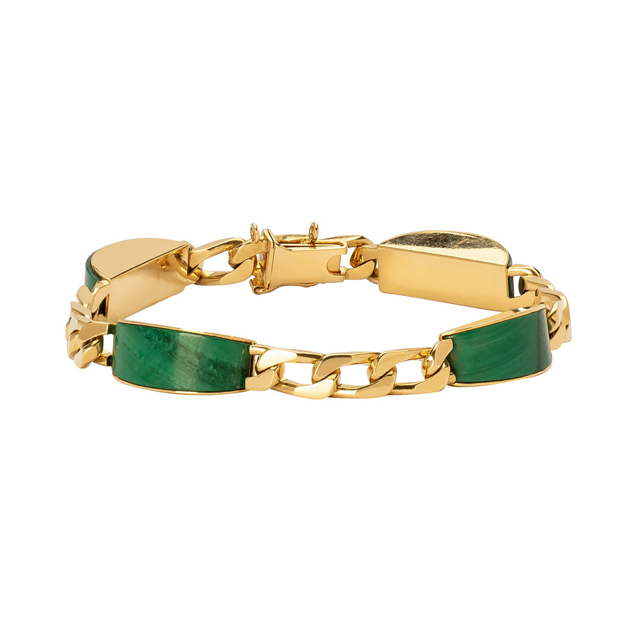 Jenna Blake Vintage Malachite Chain Bracelet - Bracelets - Broken English Jewelry