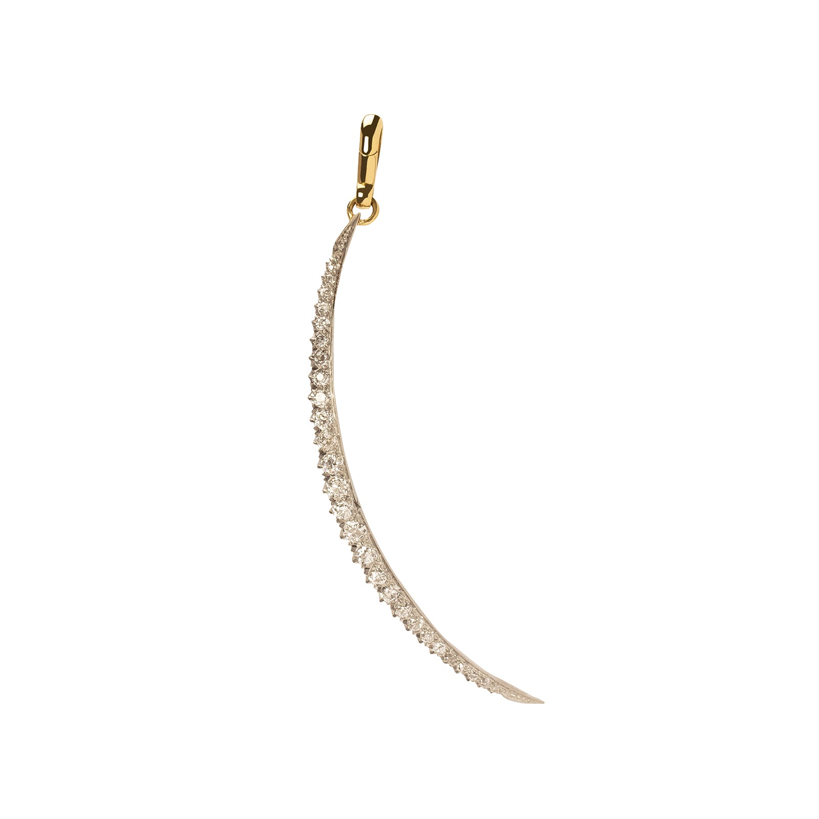 Jenna Blake Vintage Diamond Crescent Charm - Charms & Pendants - Broken English Jewelry