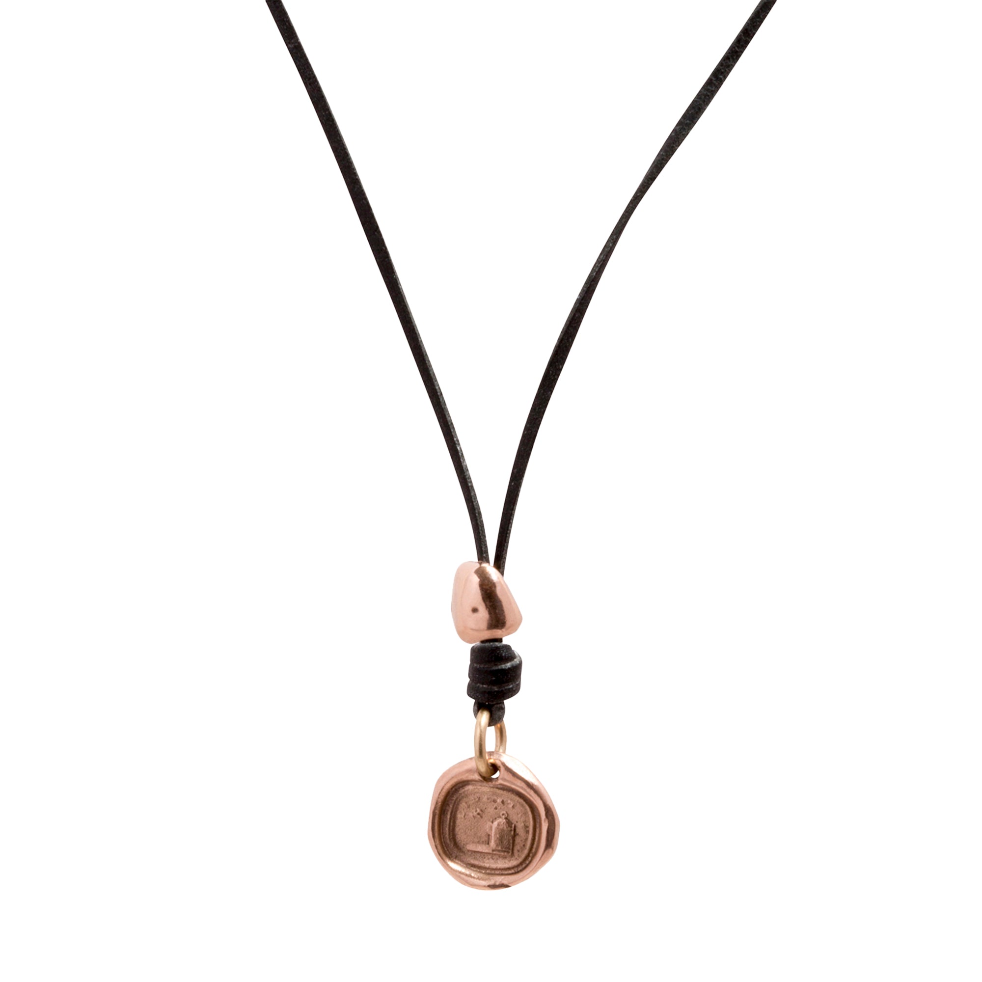 James Colarusso Libertas Charm & Gold Nugget Cord - Broken English Jewelry