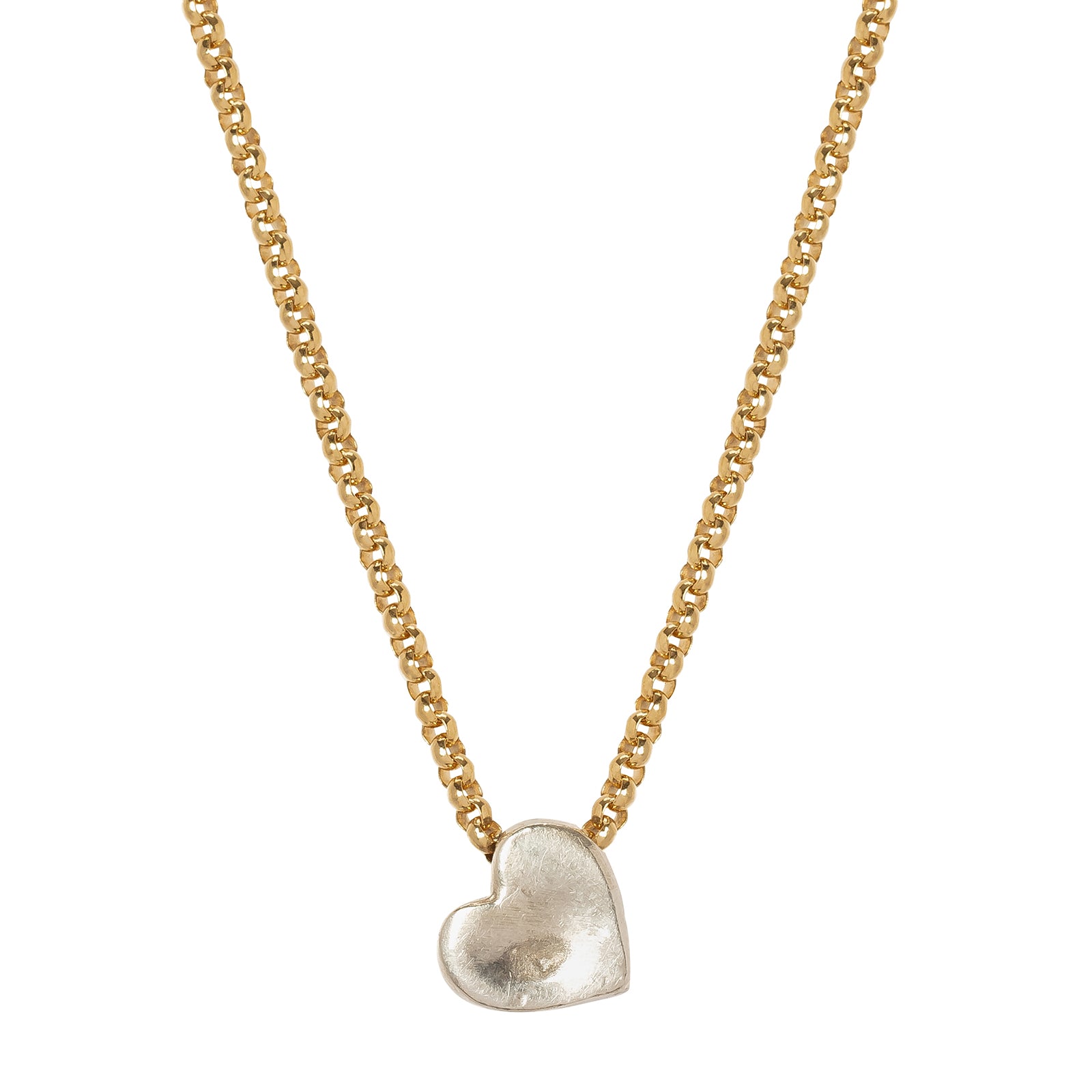James Colarusso Dented Heart Necklace - Broken English Jewelry