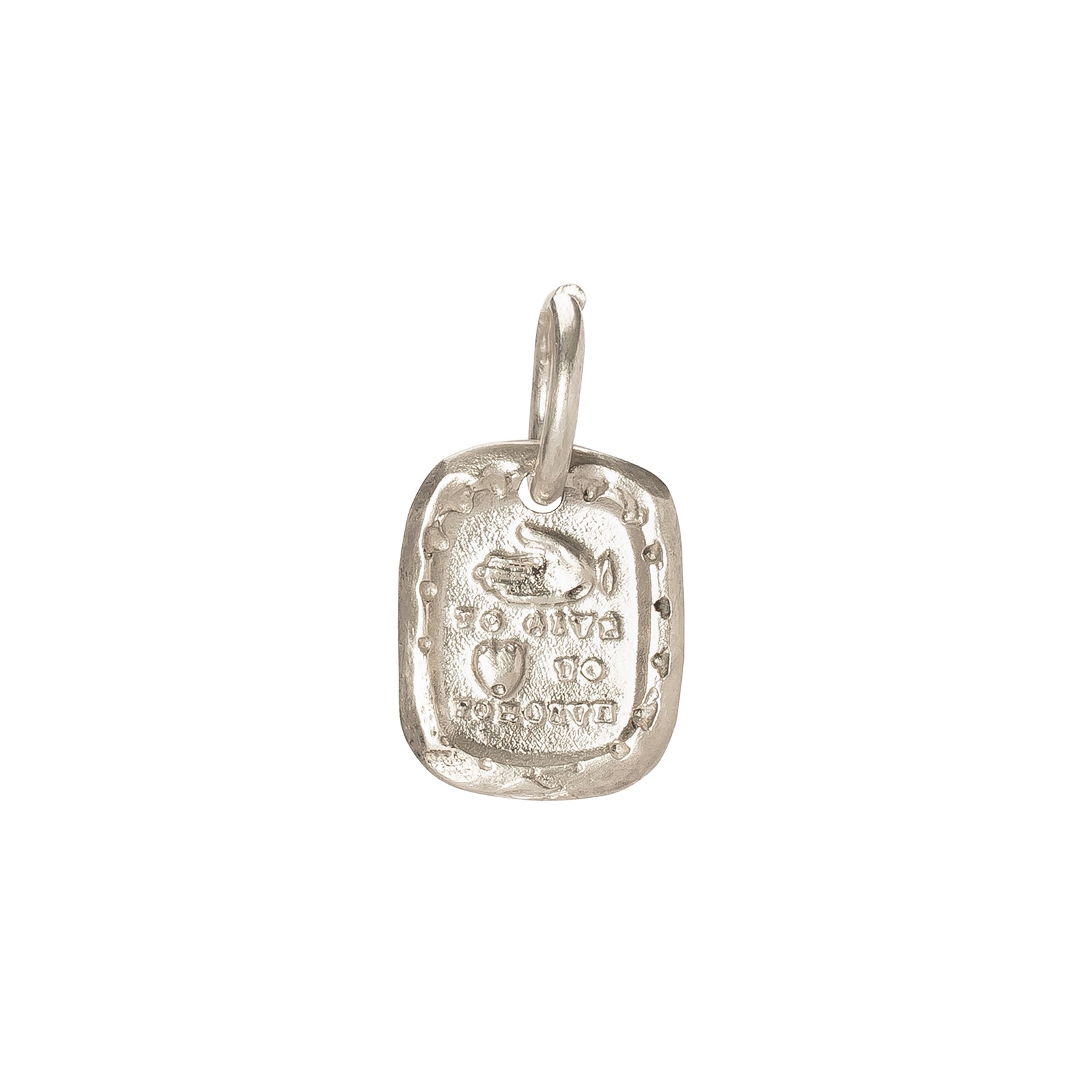 James Colarusso Hand to Give, Heart to Forgive Pendant - Silver - Broken English Jewelry