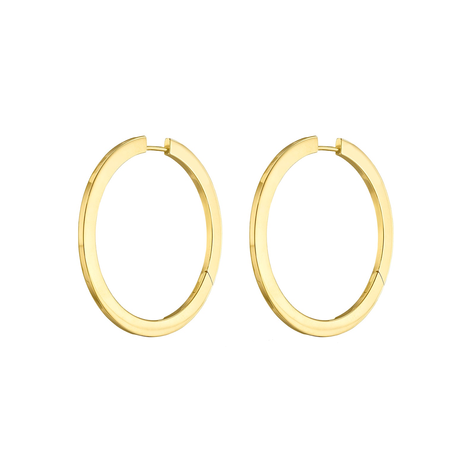 Cadar Plain Hoops - Large - Broken English Jewelry