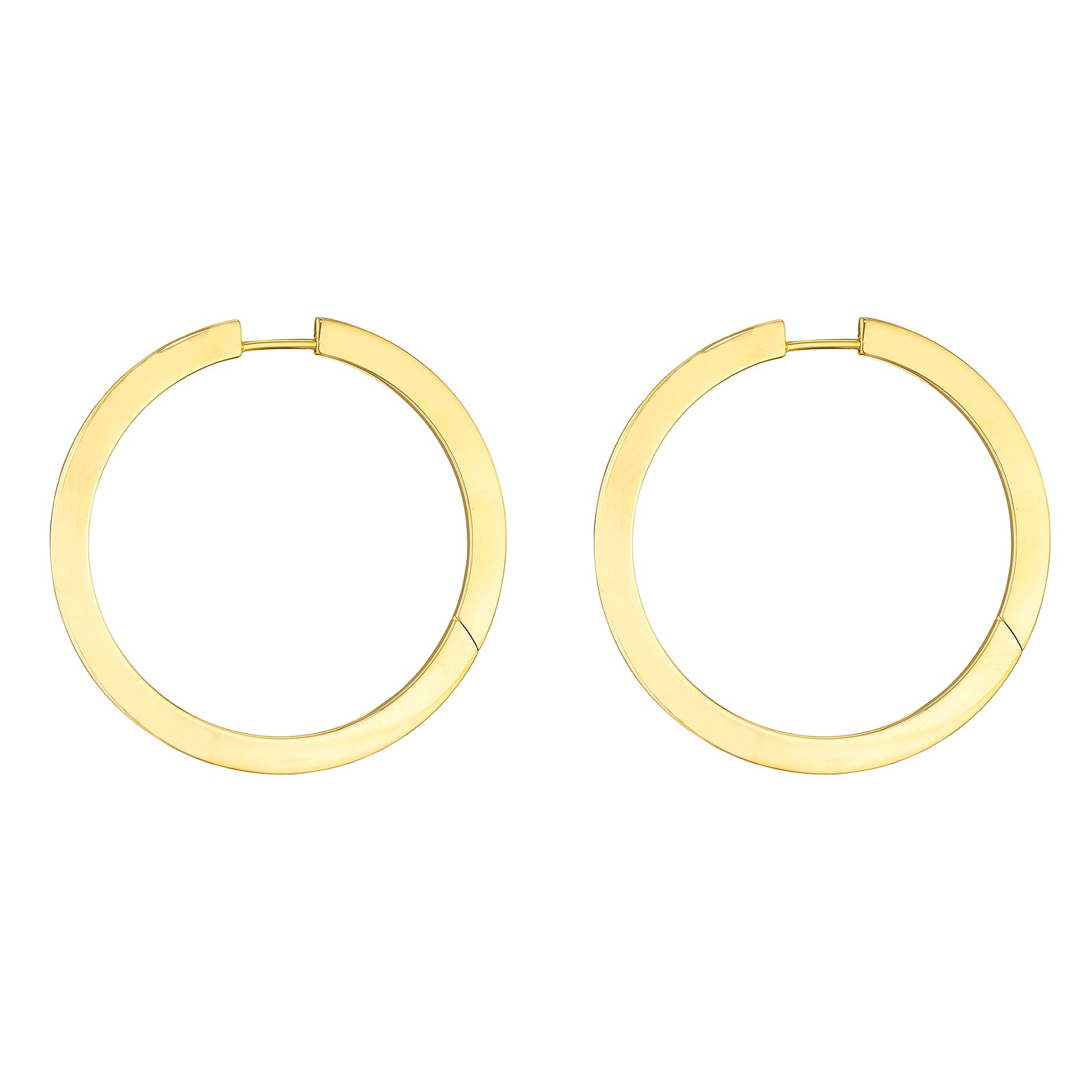 Cadar Plain Hoops - Large - Broken English Jewelry