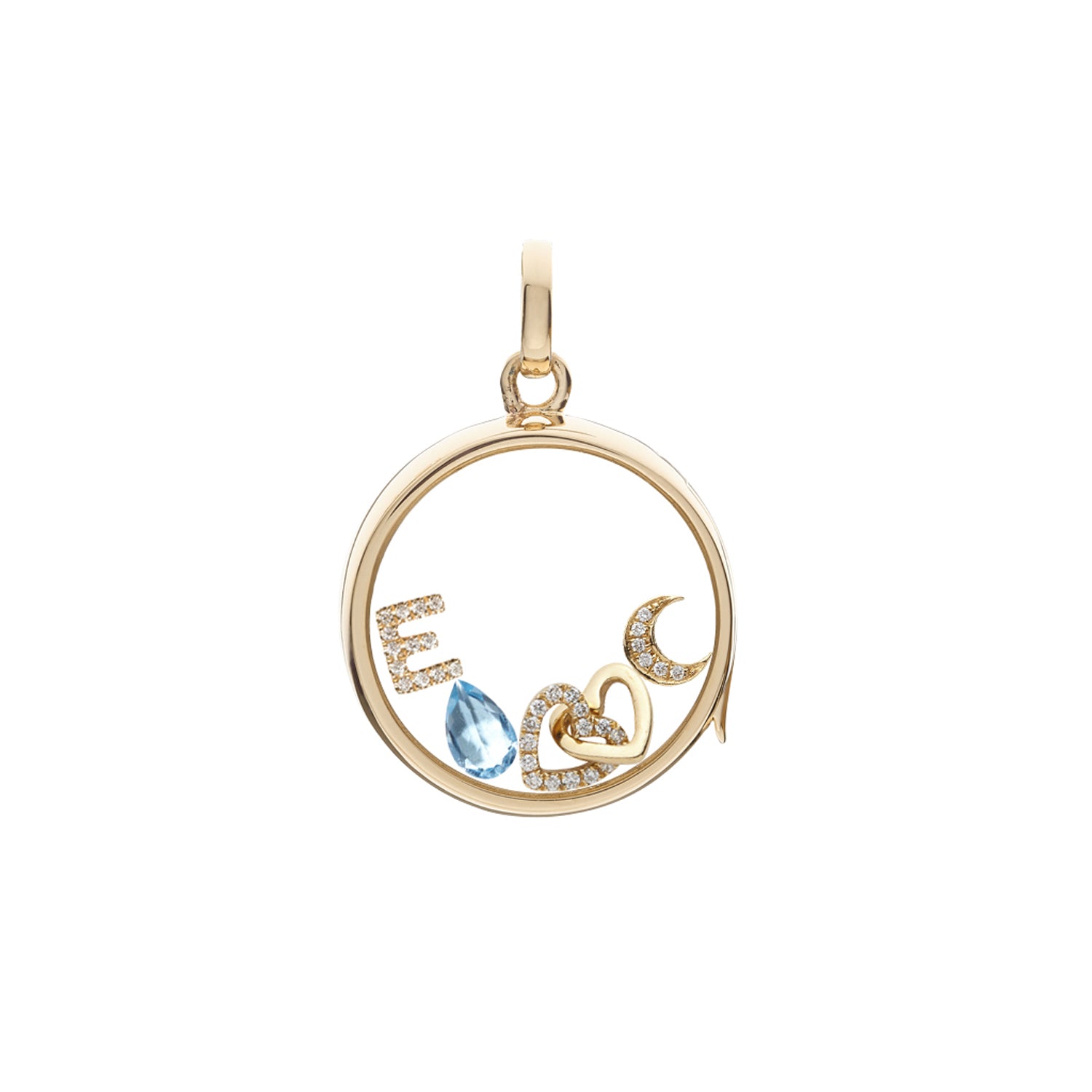 Loquet Diamond Moon Charm - Broken English Jewelry