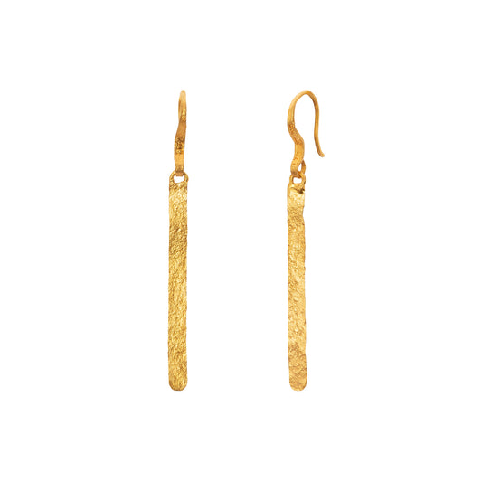 Hammered Gold Earrings - Main Img