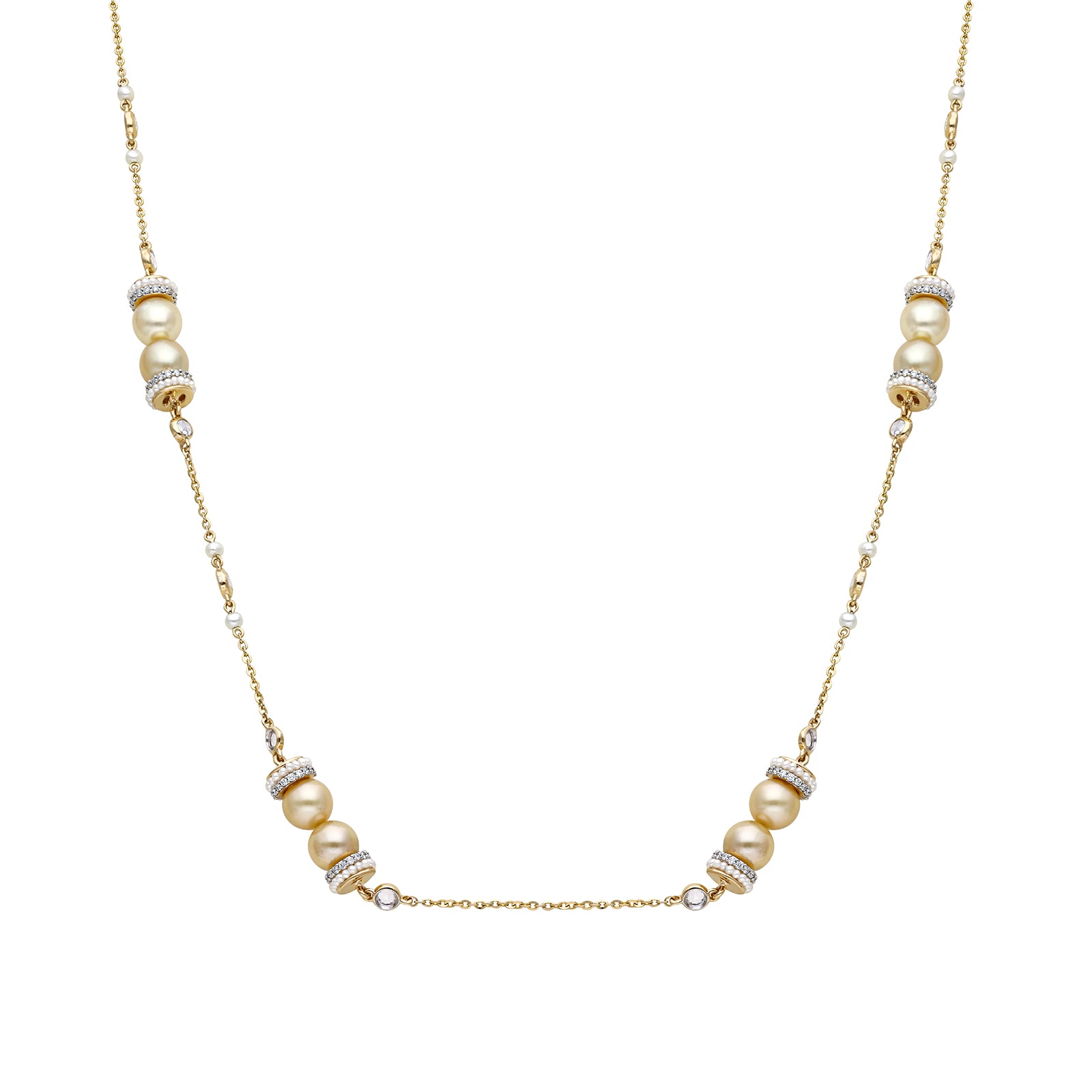 Moksh Diamond and Mixed Pearl Jodhpur Necklace - Necklaces - Broken English Jewelry