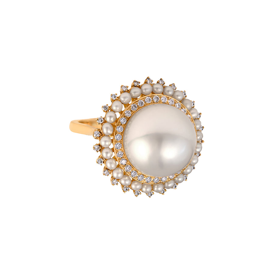 Moksh Kyoto Dome Ring - Pearl - Rings - Broken English Jewelry