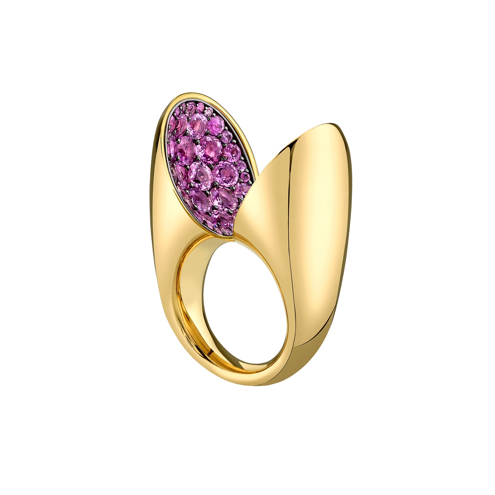 VRAM Echo Ring - Pink Sapphire - Rings - Broken English Jewelry