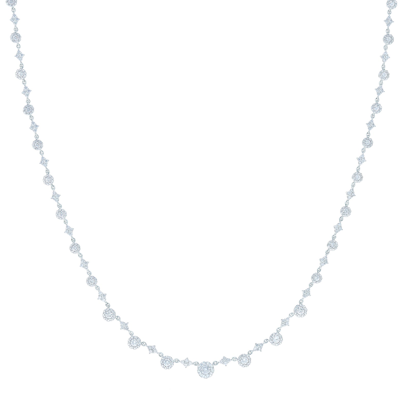 Kwiat Sunburst Diamond Necklace - White Gold - Broken English Jewelry