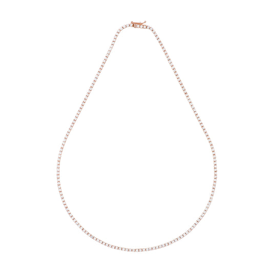 Tennis Necklace - Rose Gold