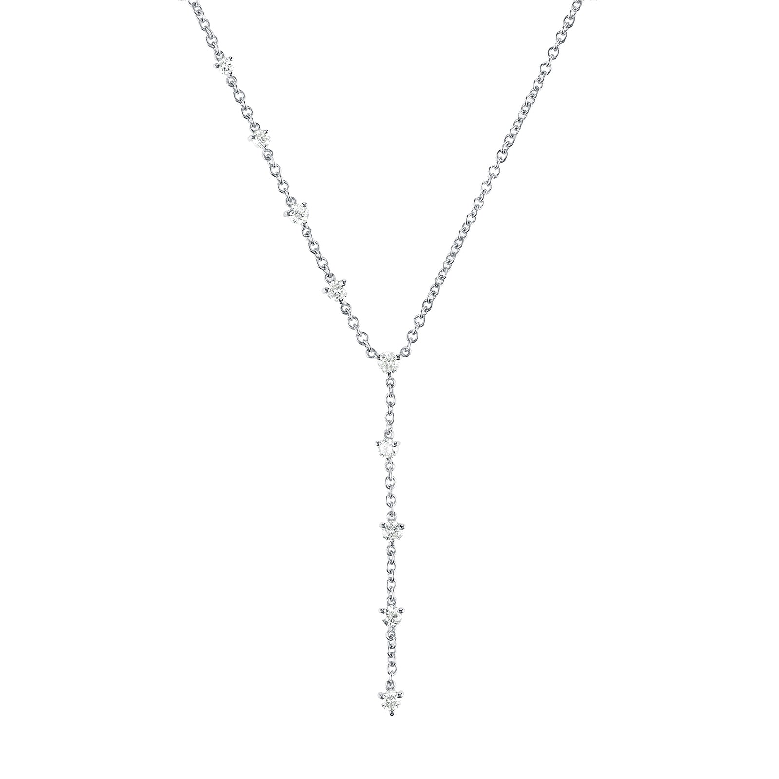 Carbon & Hyde Sparkler Lariat - White Gold - Necklaces
