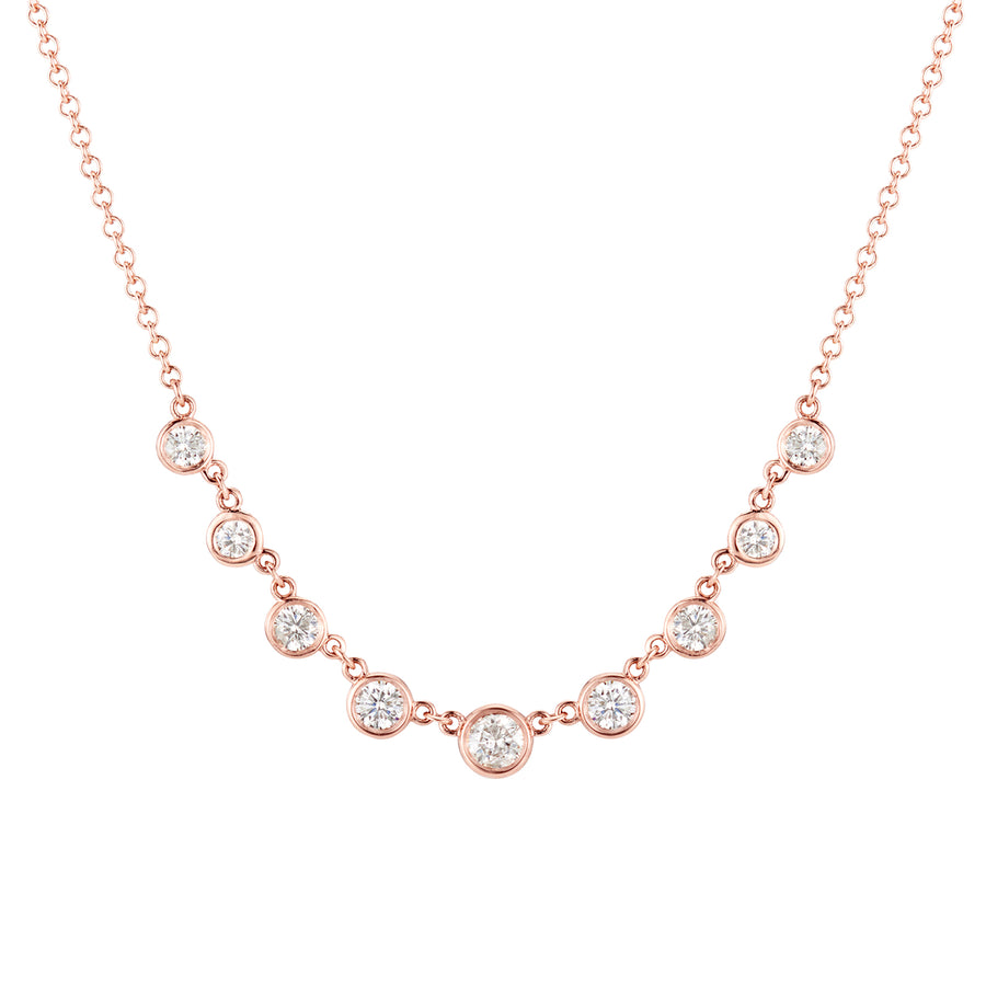 Carbon & Hyde Mini Starstruck Bezel Necklace - Rose Gold - Necklaces - Broken English Jewelry