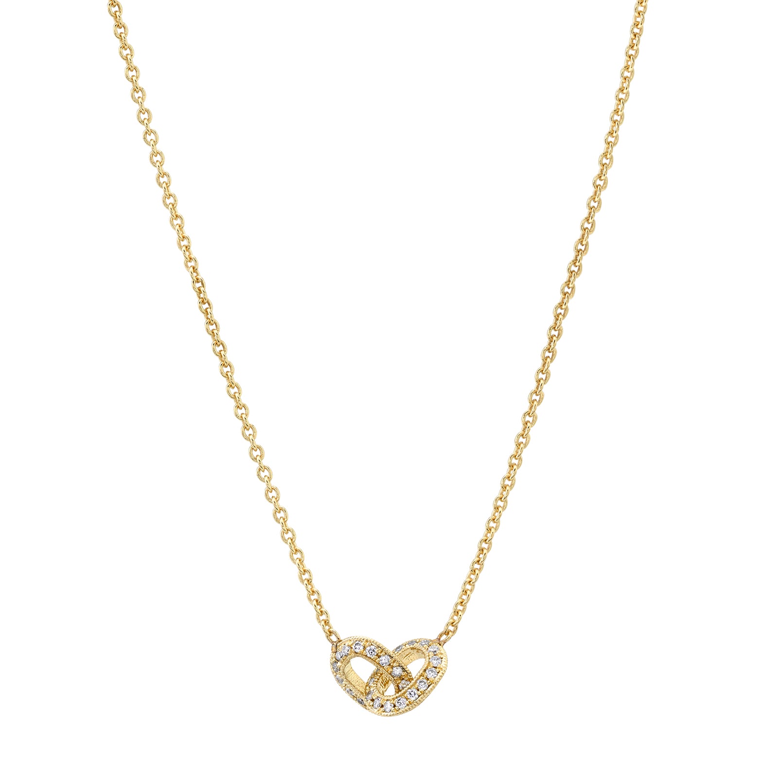 Lizzie Mandler XS Double Sided Pave Diamond Necklace - Necklaces - Broken English Jewelry