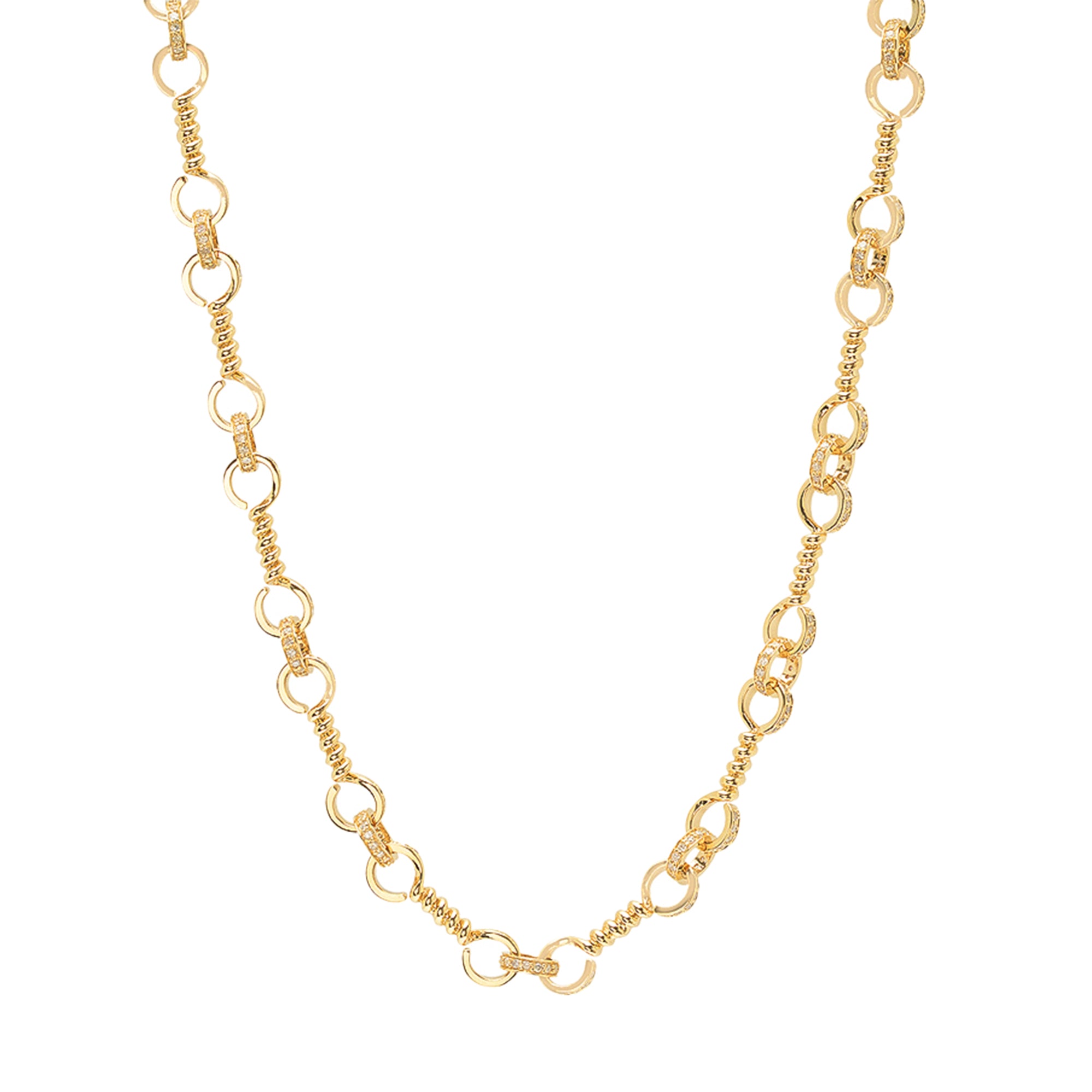 Nancy Newberg Twist Bar Link Chain - Broken English Jewelry