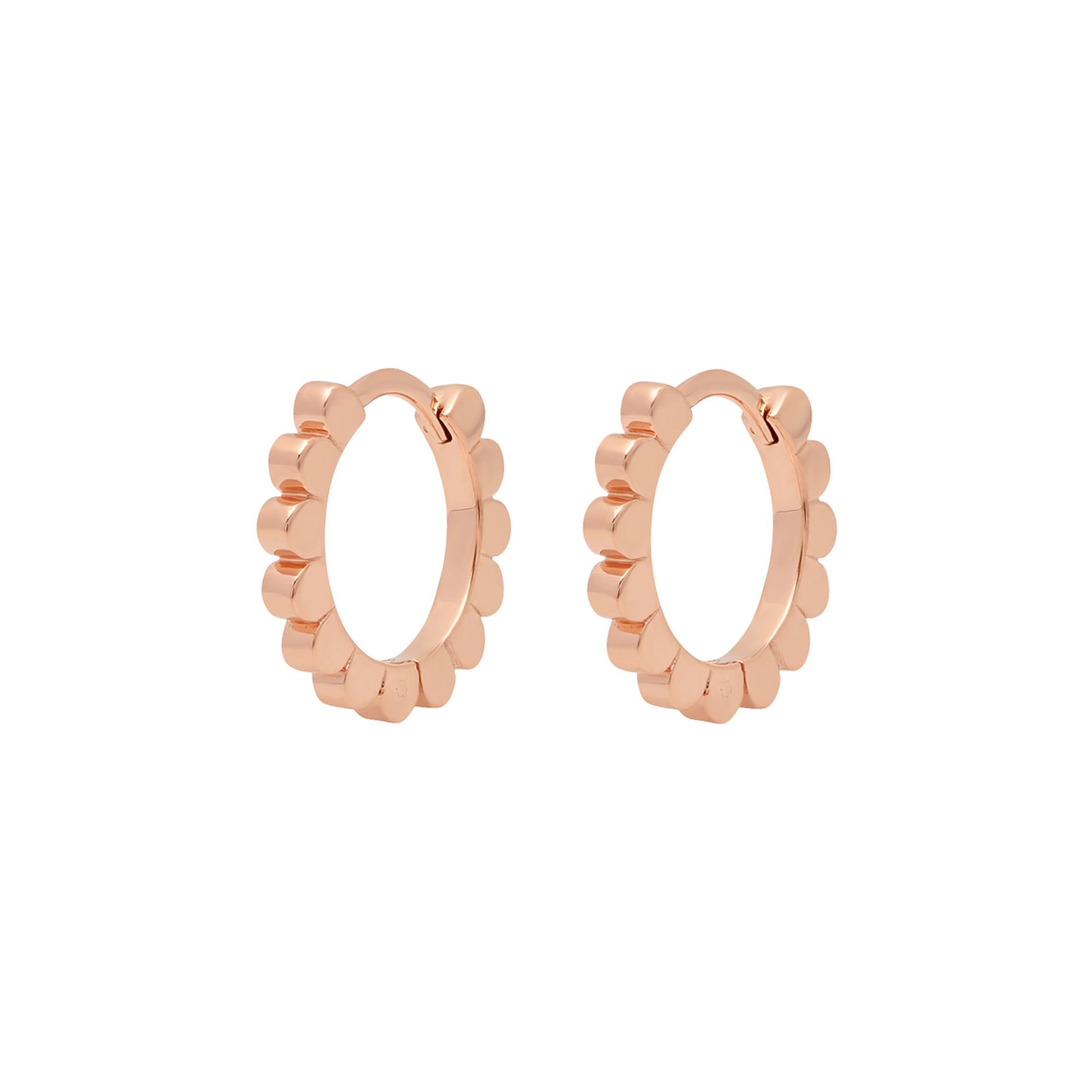Nancy Newberg Daisy Huggies - Rose Gold - Broken English Jewelry