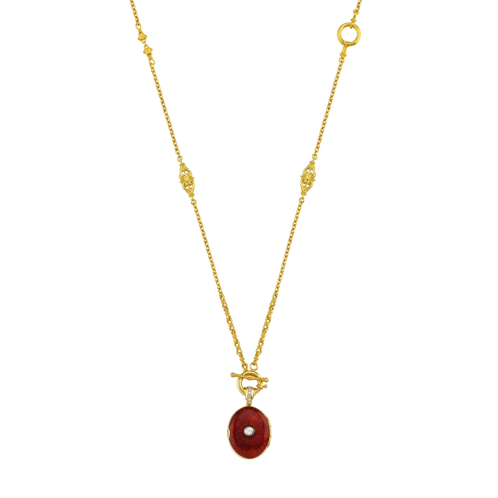 Locket Pendant by Aida Bergsen locket on chain front view