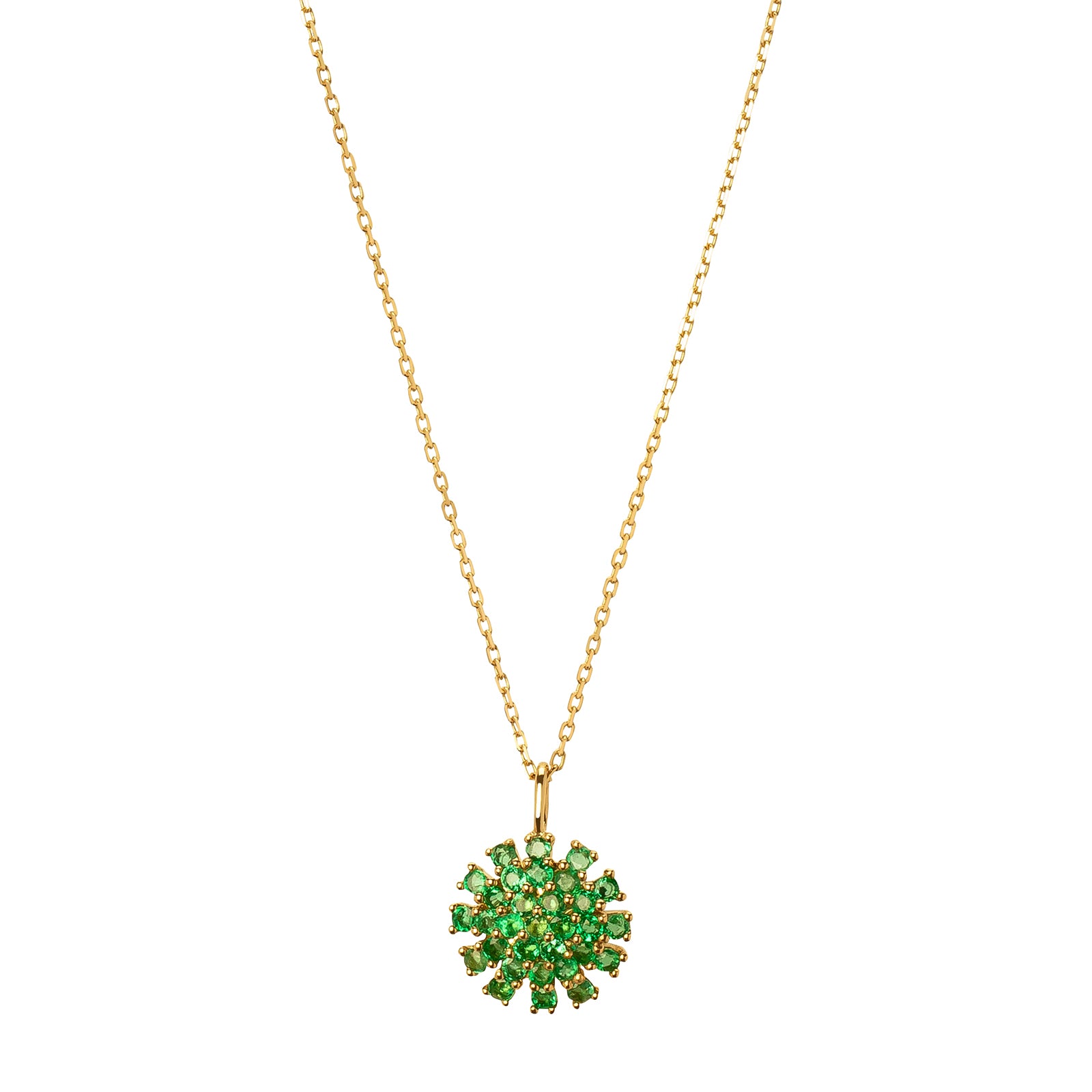 YI Collection Flower Necklace - Emerald - Necklaces - Broken English Jewelry