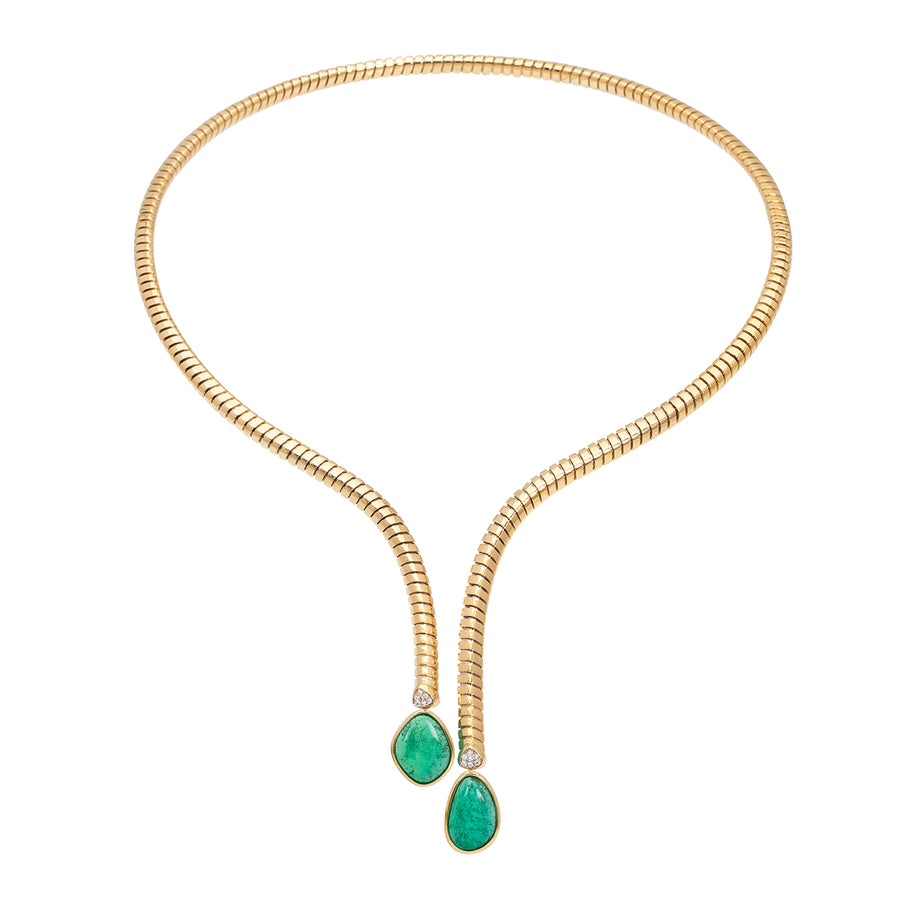 Marina B Trisolina Necklace - Emerald - Necklaces - Broken English Jewelry