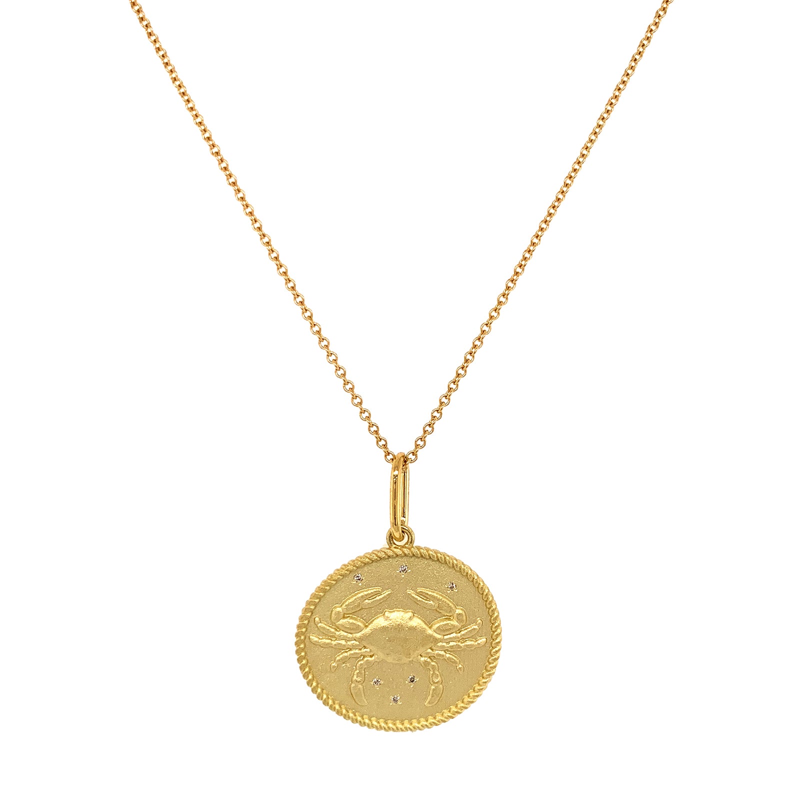 Colette Zodiac Double Sided Necklace - Cancer - Broken English Jewelry