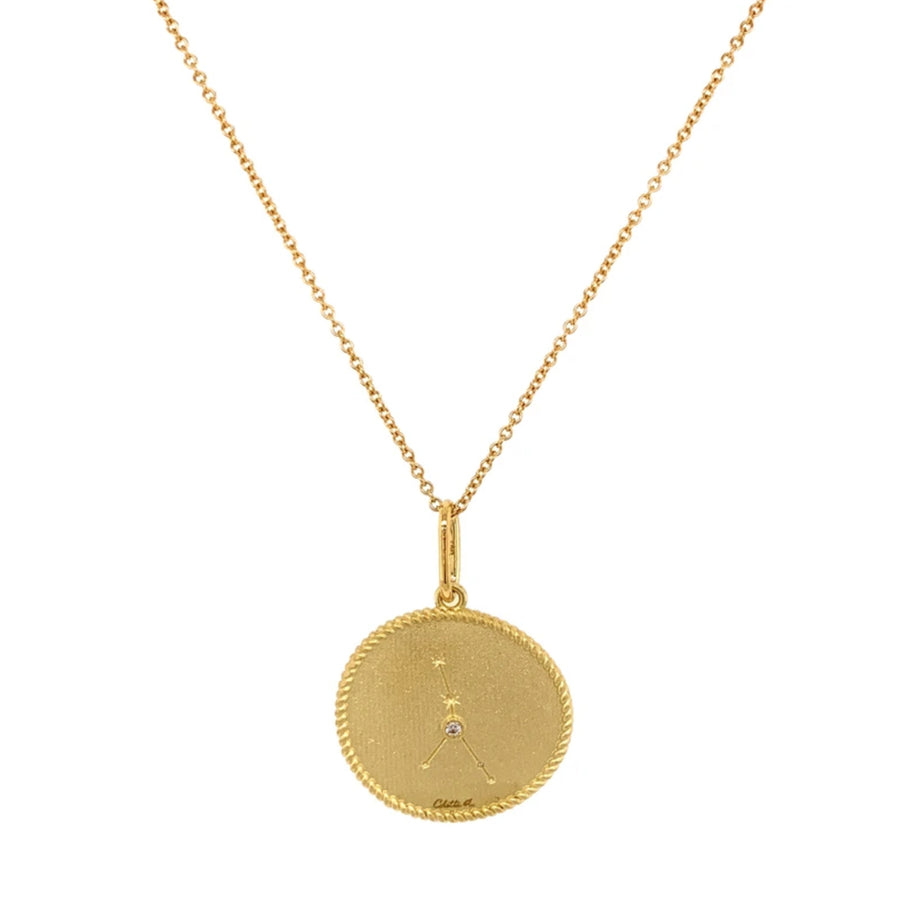 Colette Zodiac Double Sided Necklace - Cancer - Broken English Jewelry