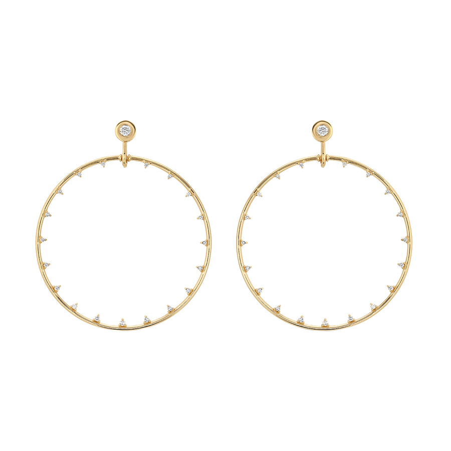 Nancy Newberg Diamond Dot Circle Earrings - Broken English Jewelry