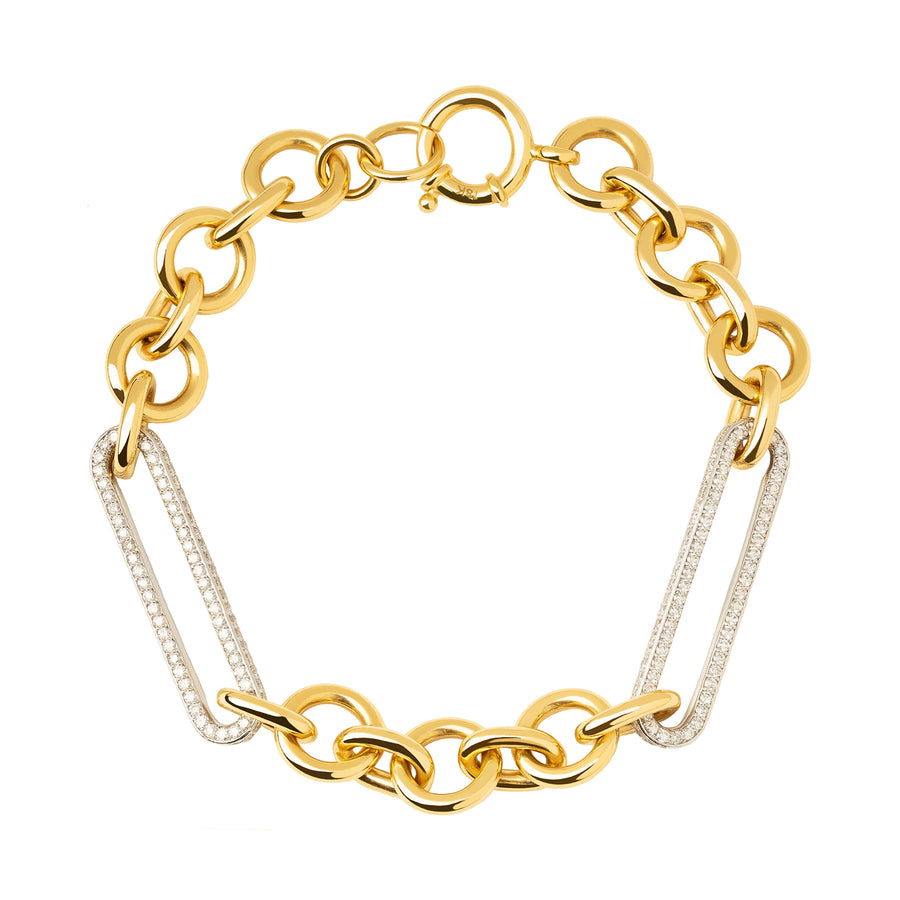 Foundrae Midsize Mixed Clip Diamond Bracelet - Bracelets - Broken English Jewelry
