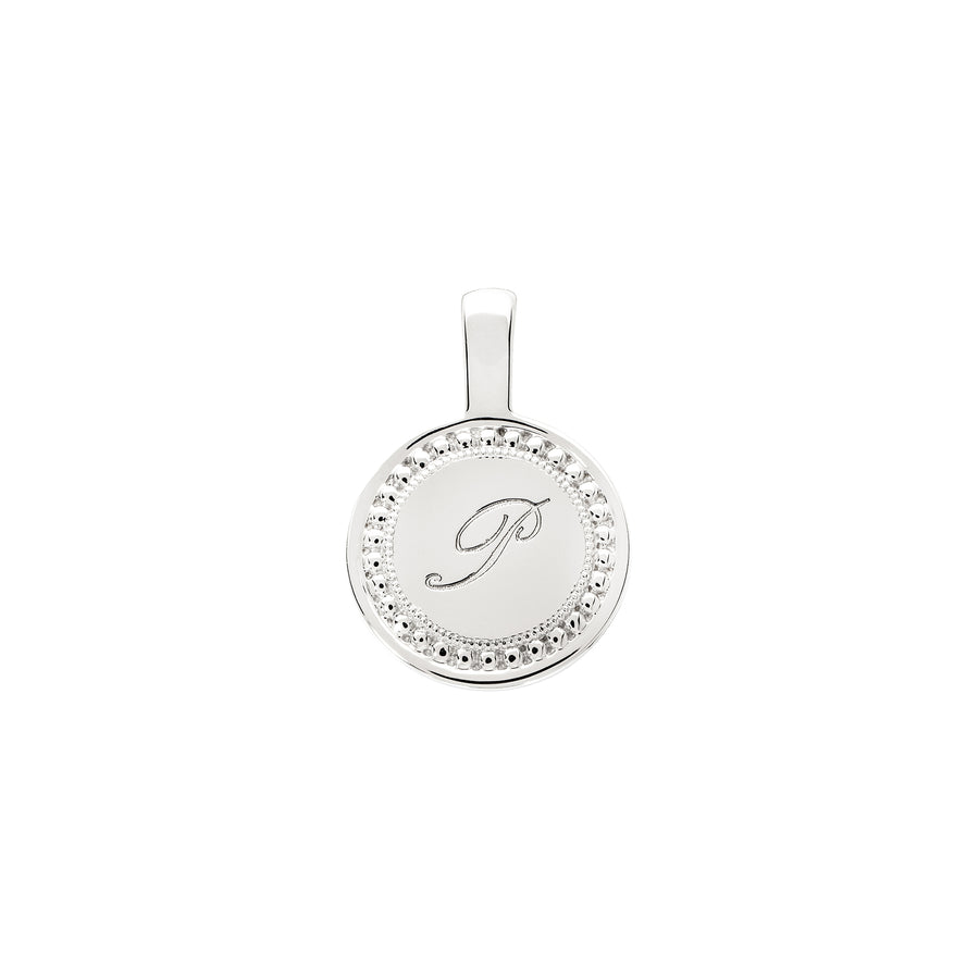Sethi Couture P.S. Small Round Charm - White Gold - Charms & Pendants - Broken English Jewelry