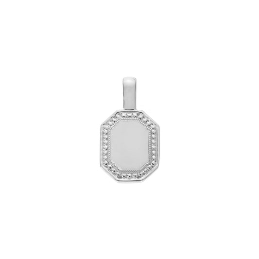 P.S. Small Tag Charm - White Gold - Main Img