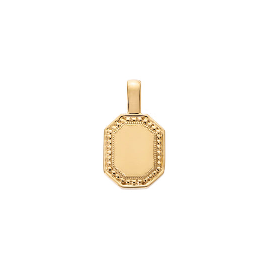 P.S. Small Tag Charm - Yellow Gold - Main Img