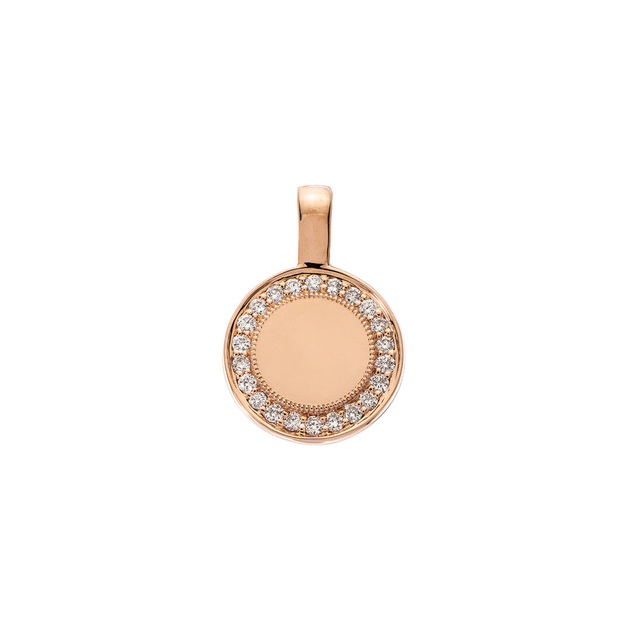 Sethi Couture P.S. Small Round Diamond Charm - Rose Gold - Charms & Pendants - Broken English Jewelry
