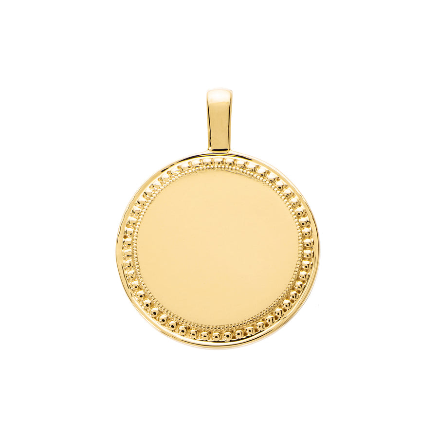 Sethi Couture P.S. Large Round Charm - Yellow Gold - Charms & Pendants - Broken English Jewelry