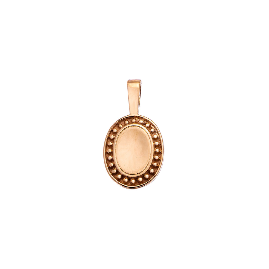 Sethi Couture P.S. Small Oval Charm - Rose Gold - Charms & Pendants - Broken English Jewelry