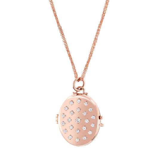 Etoile Locket Necklace - Rose Gold - Main Img