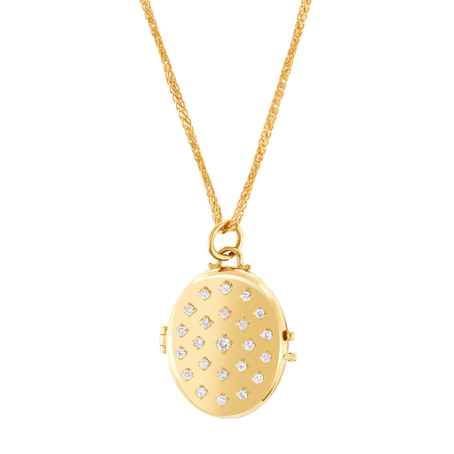 Carbon & Hyde Etoile Locket Necklace - Yellow Gold - Necklaces - Broken English Jewelry