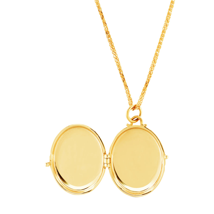Carbon & Hyde Etoile Locket Necklace - Yellow Gold - Necklaces - Broken English Jewelry