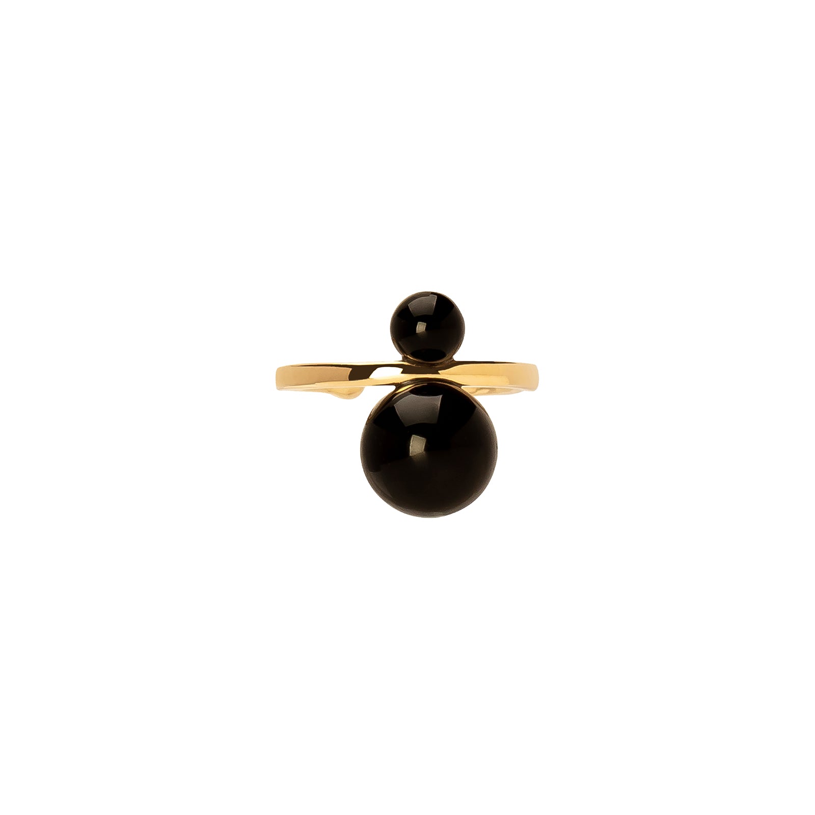 Hirotaka Double Ear Cuff - Onyx - Earrings - Broken English Jewelry