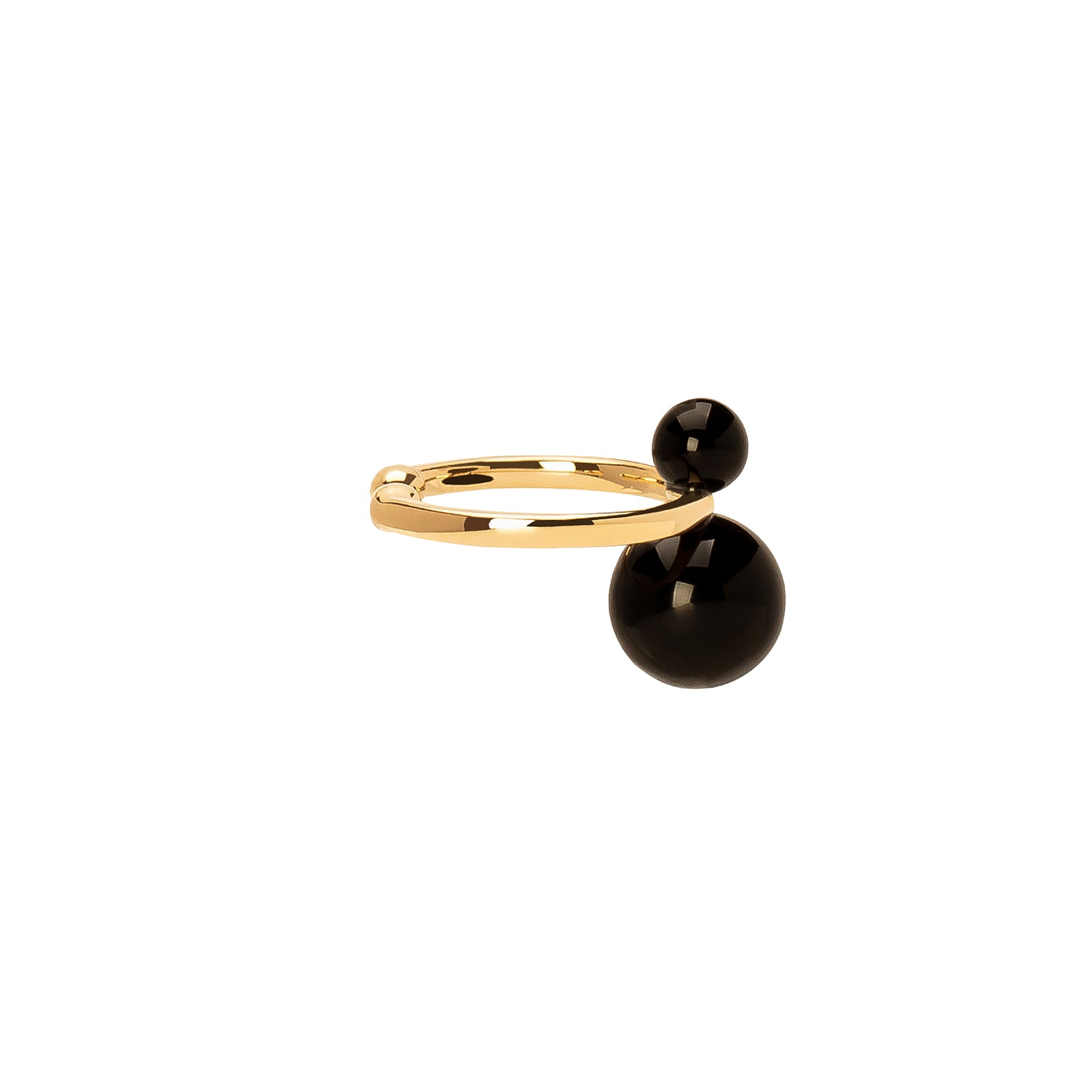 Hirotaka Double Ear Cuff - Onyx - Earrings - Broken English Jewelry