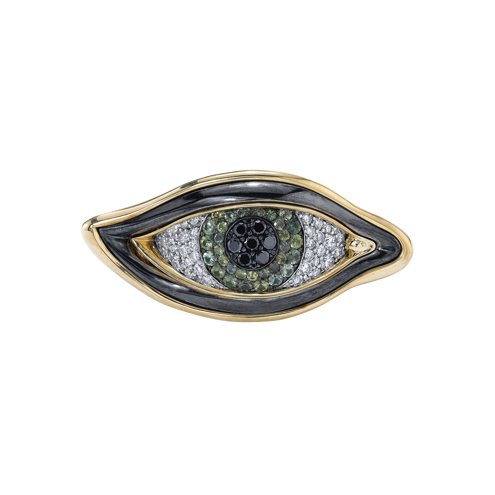 VRAM Eye of Chrona Ring - Green Sapphire - Broken English Jewelry