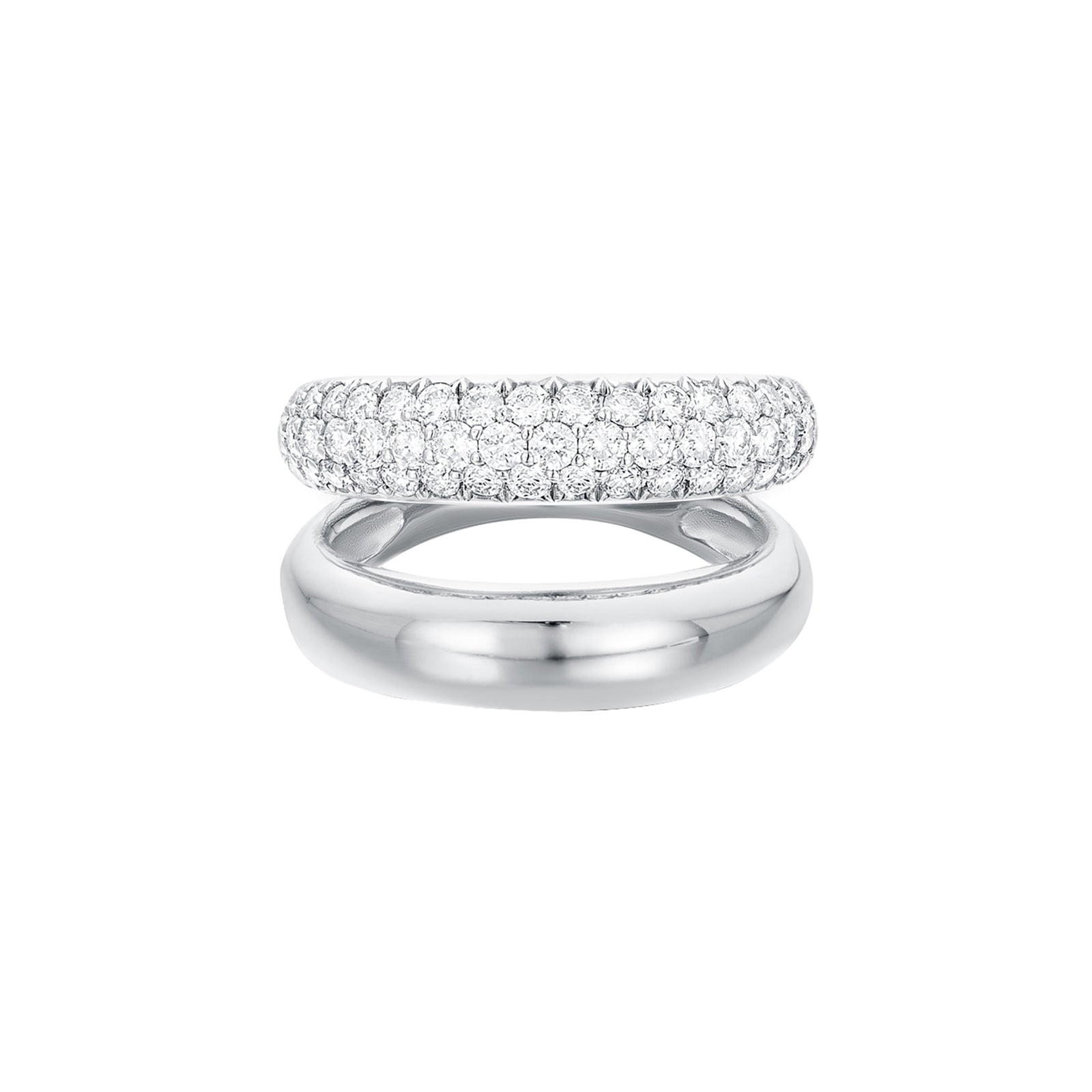 Carbon & Hyde Gemini Ring - White Gold - Rings - Broken English Jewelry