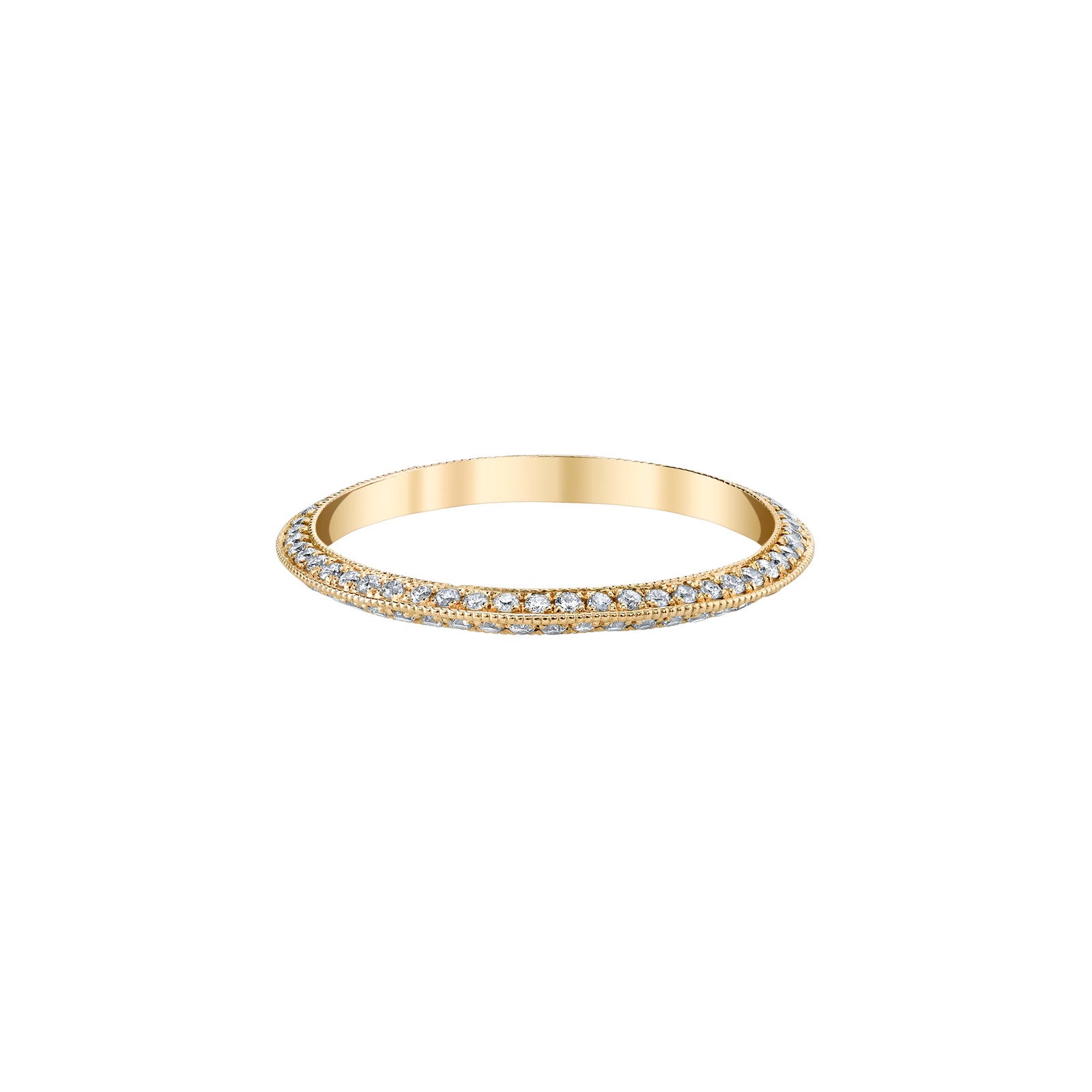 Lizzie Mandler Knife Edge Double Sided Petite Band - Diamond - Rings - Broken English Jewelry