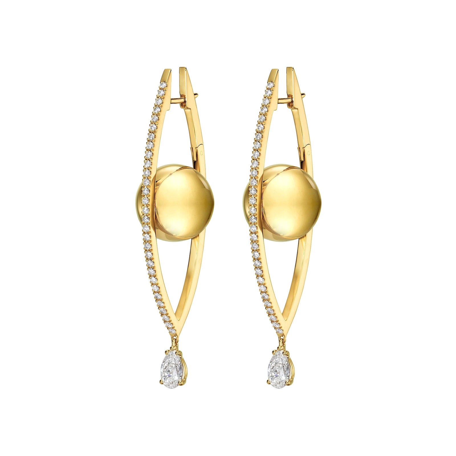 Cadar Reflection Hoops - Large - Earrings - Broken English Jewelry