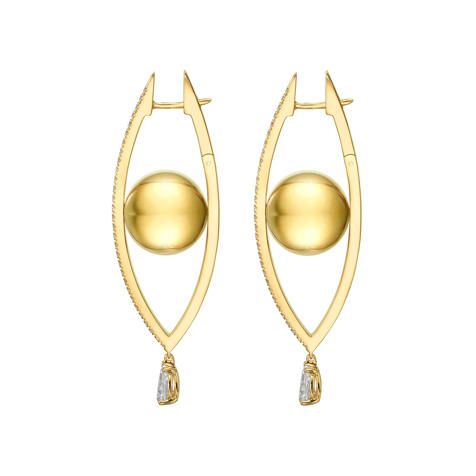 Cadar Reflection Hoops - Large - Earrings - Broken English Jewelry