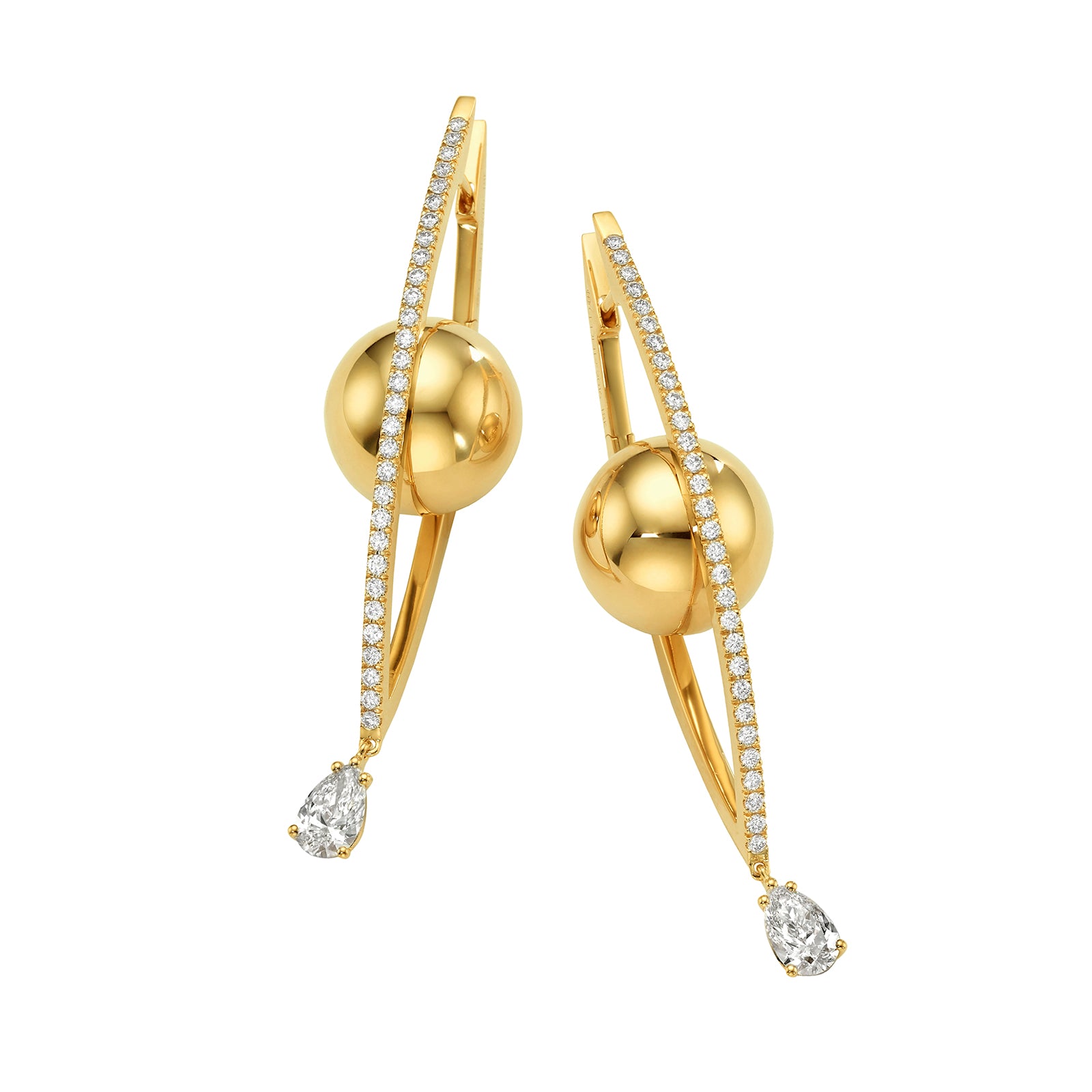 Cadar Reflection Hoops - Large - Earrings - Broken English Jewelry