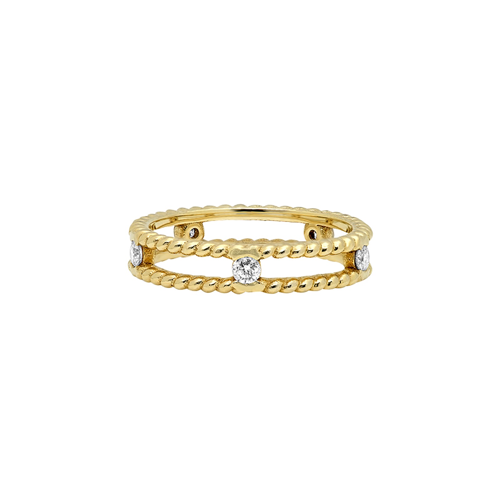 Nancy Newberg Double Twist Diamond Ring - Rings - Broken English Jewelry