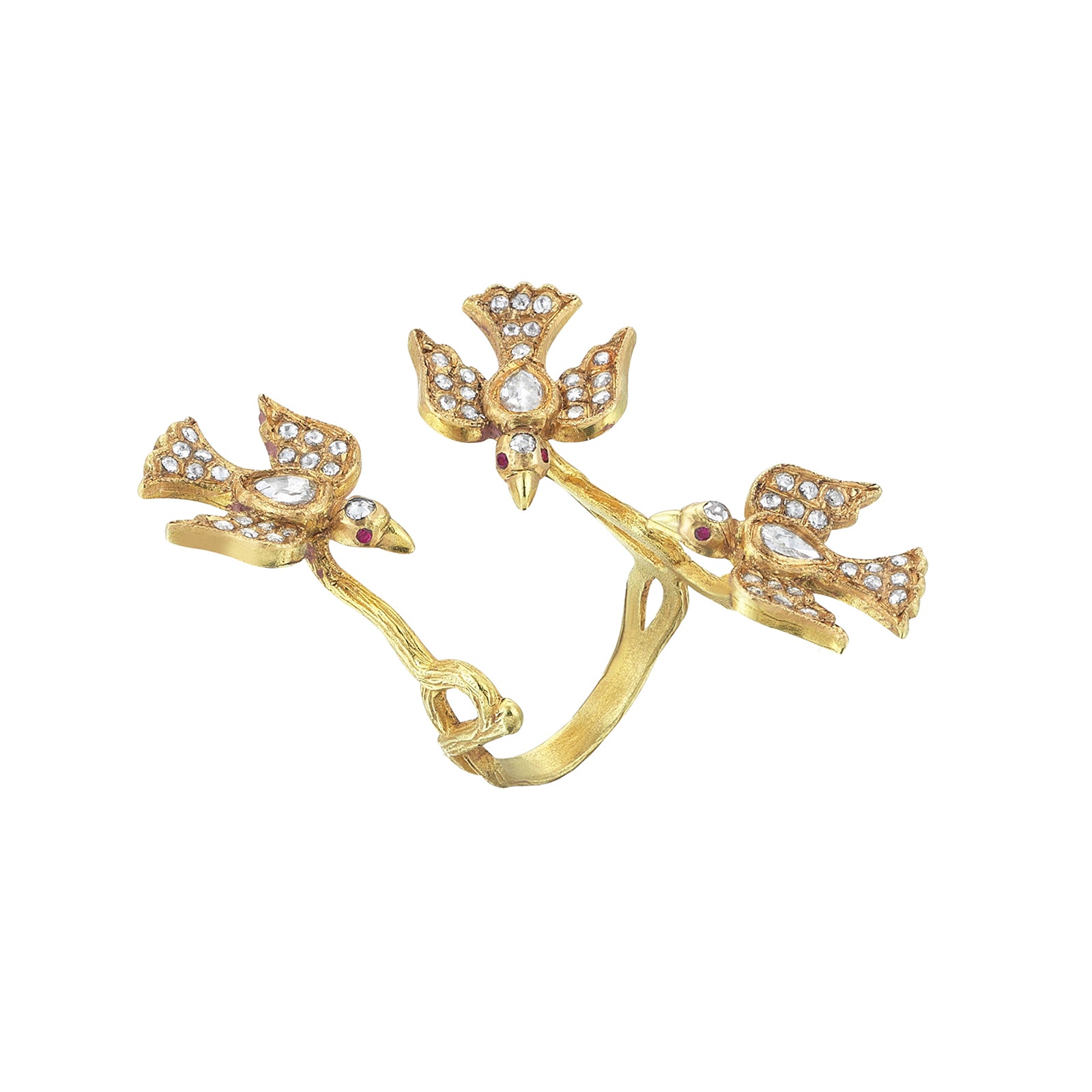 Aida Bergsen Trio Flock Ring - Broken English Jewelry