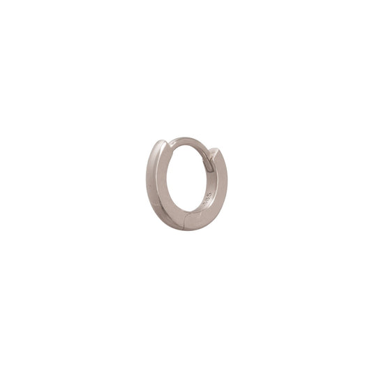 Solid Gold Huggie 6.5mm - White Gold - Main Img