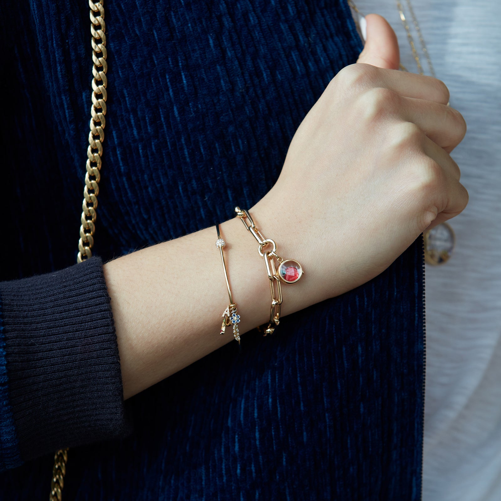 Loquet Round Locket Bracelet - Bracelets - Broken English Jewelry