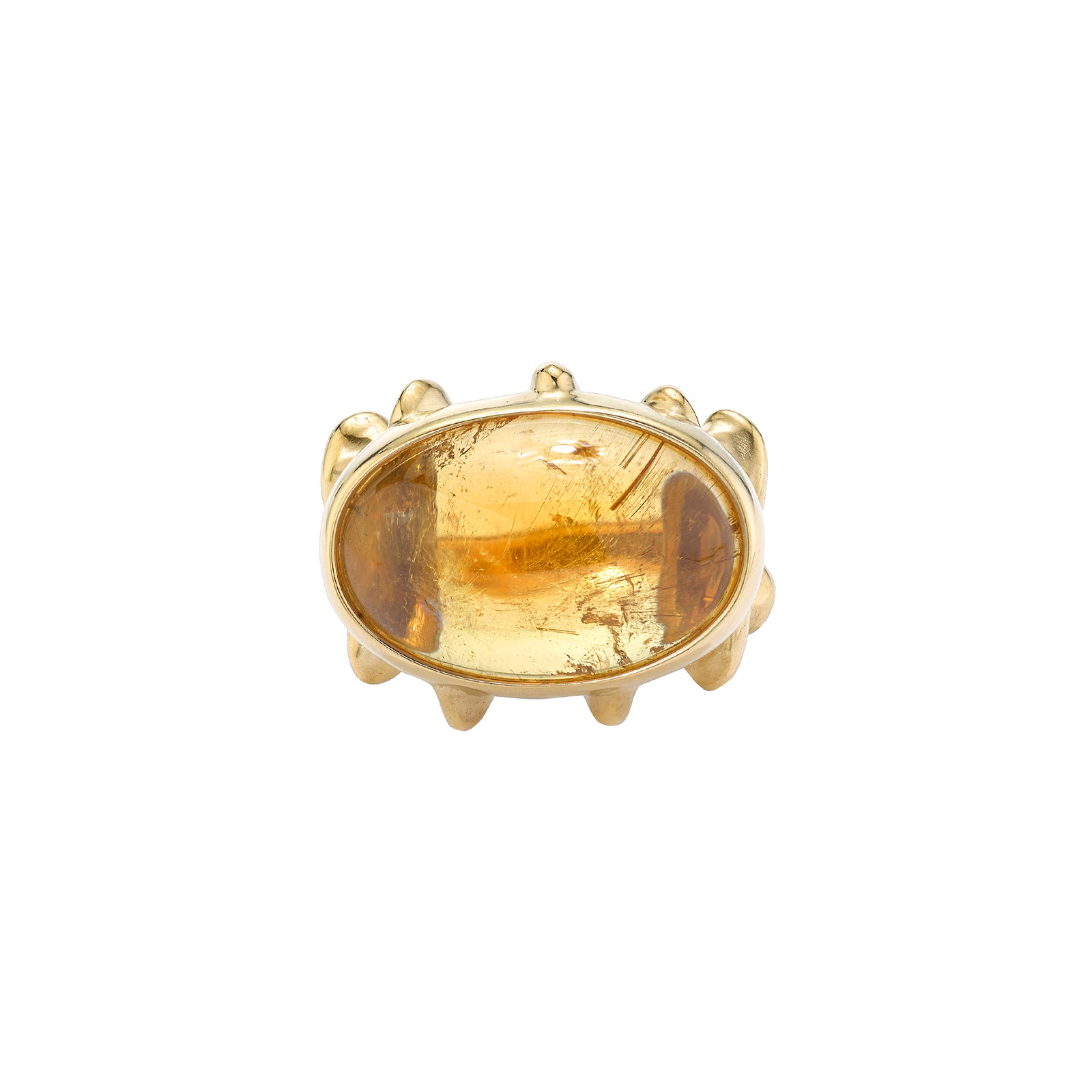 VRAM Chrona Demi Ring - Yellow Tourmaline - Broken English Jewelry