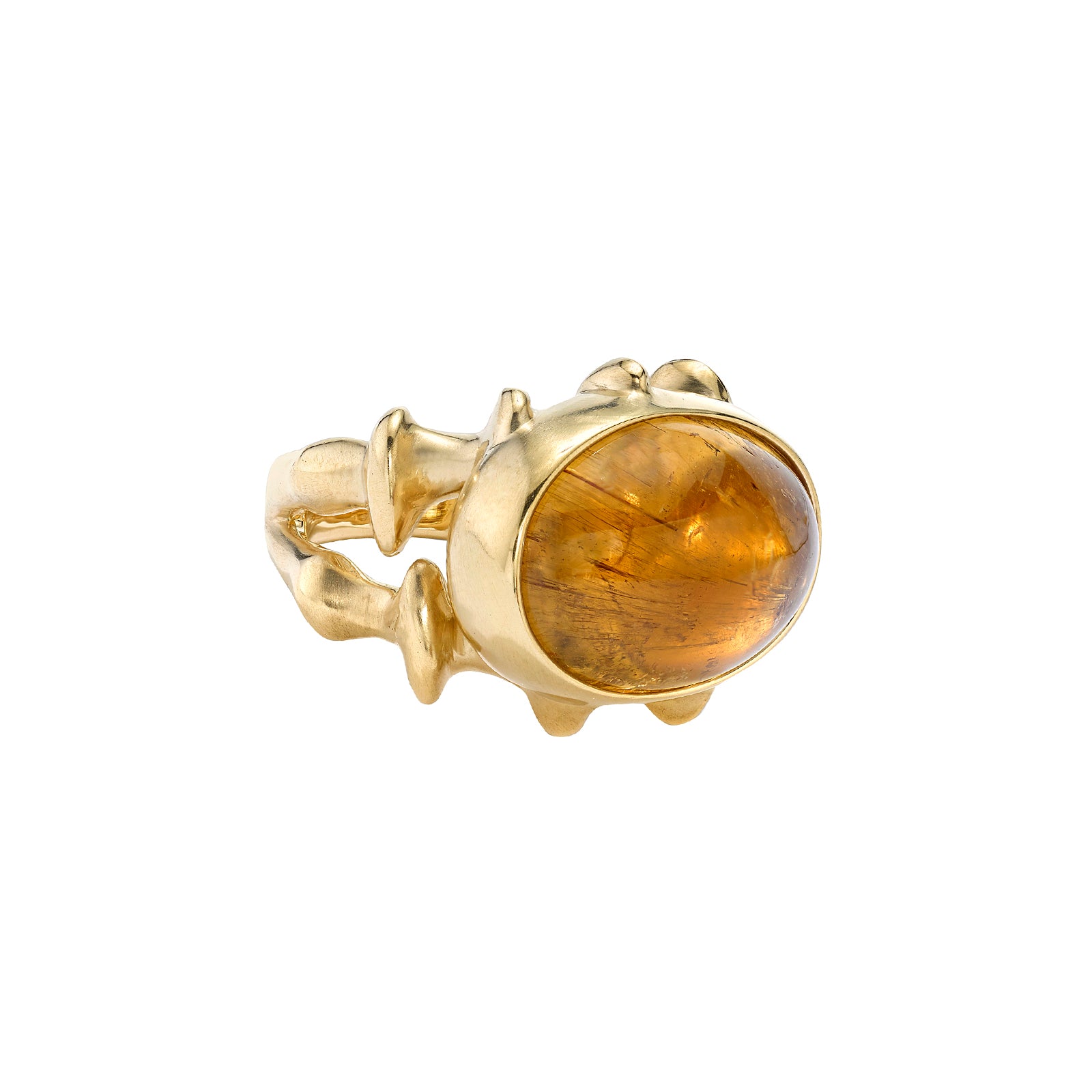 VRAM Chrona Demi Ring - Yellow Tourmaline - Broken English Jewelry